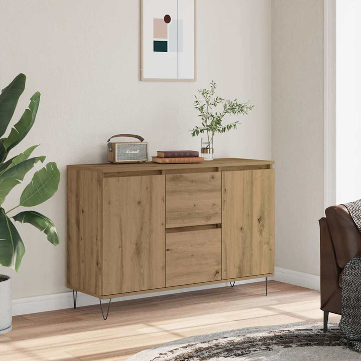 Skänk Åldrat Trä 101,5X35X70 Cm Konstruerat Trä