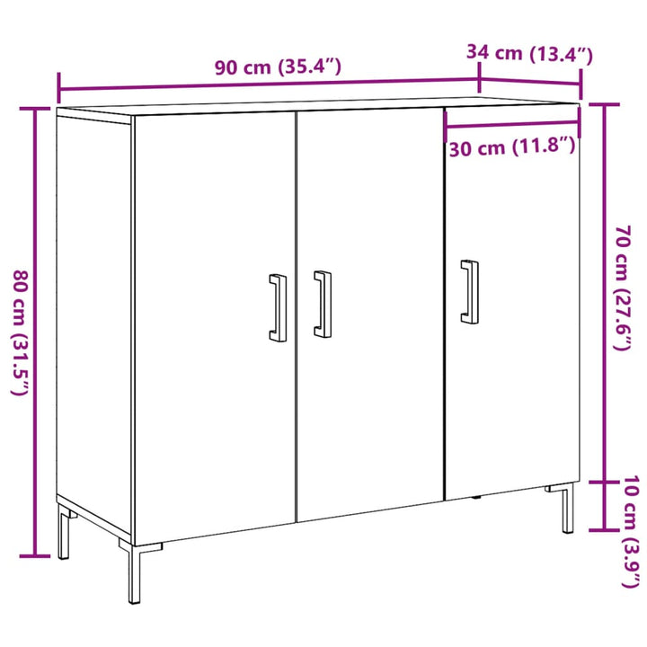 Skänk 90X34X80 Cm Konstruerat Trä
