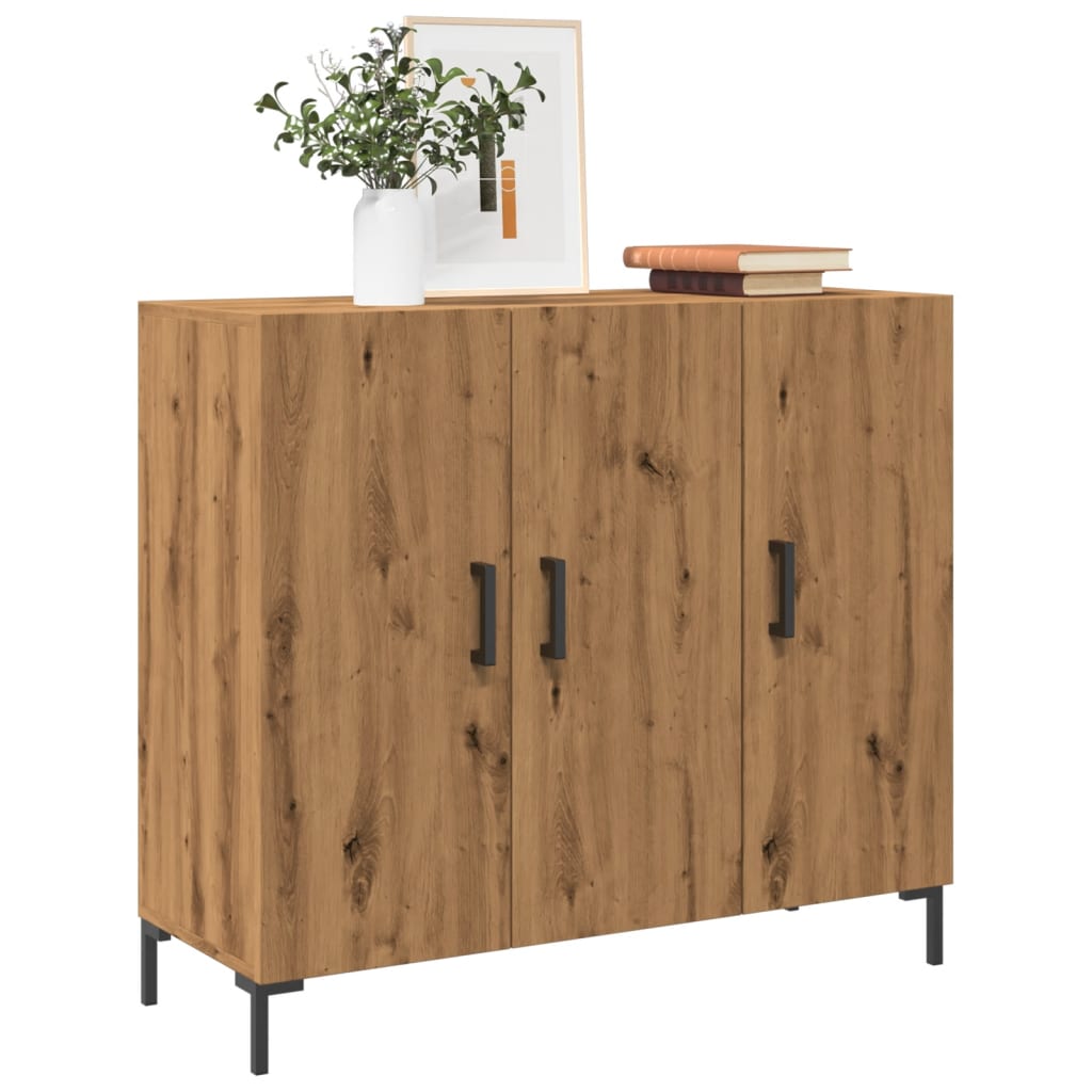 Skänk Ek 90X34X80 Cm Konstruerat Trä