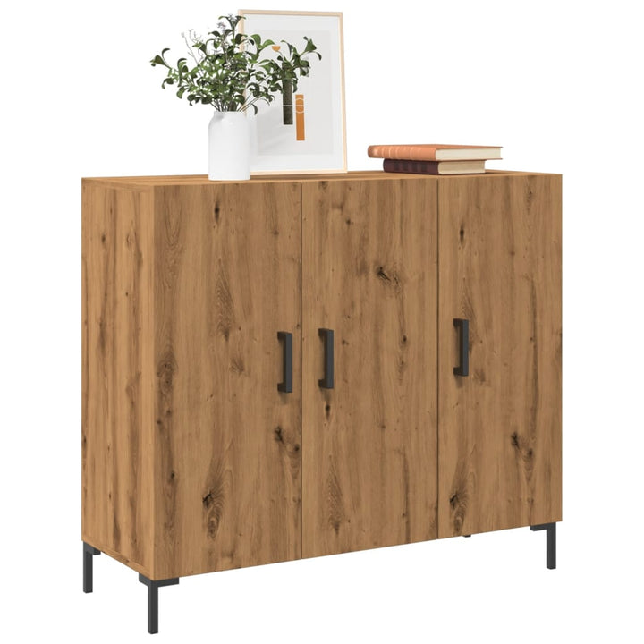 Skänk Ek 90X34X80 Cm Konstruerat Trä
