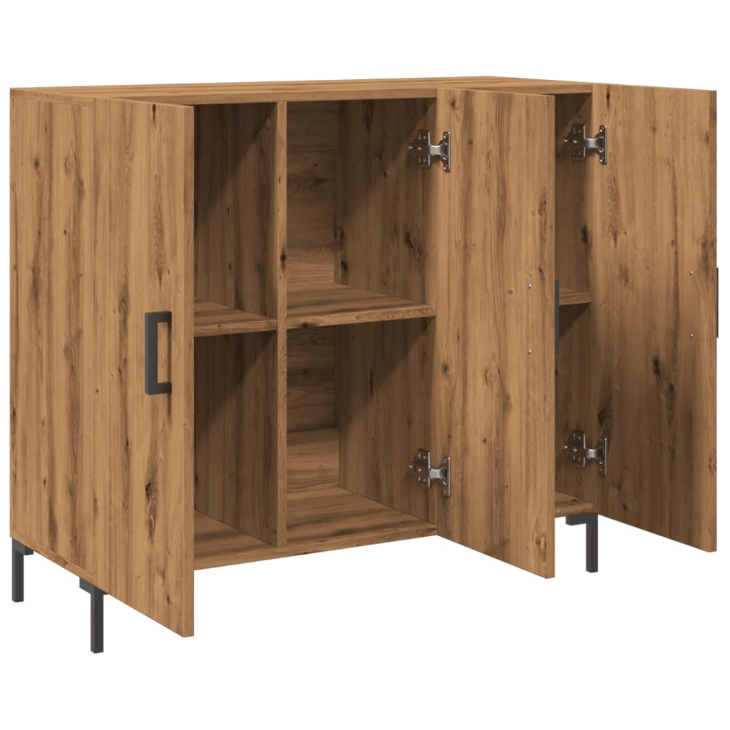 Skänk Ek 90X34X80 Cm Konstruerat Trä
