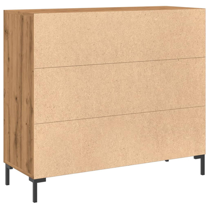 Skänk Ek 90X34X80 Cm Konstruerat Trä