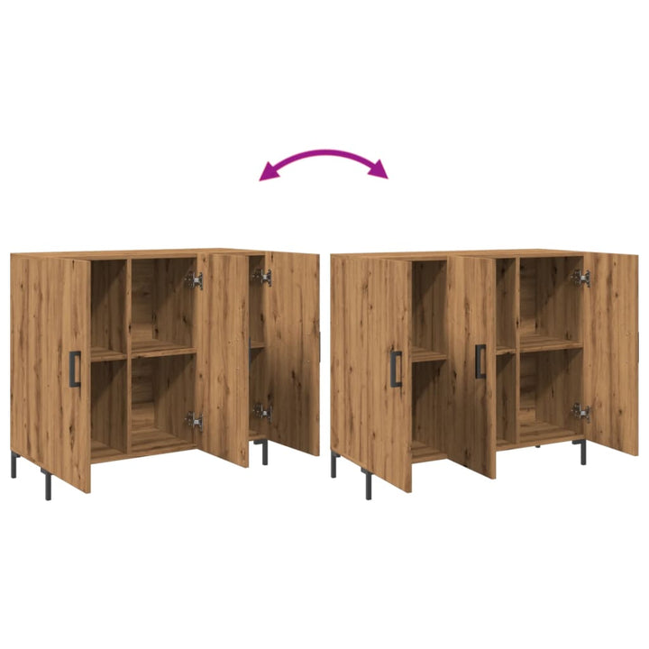 Skänk Ek 90X34X80 Cm Konstruerat Trä