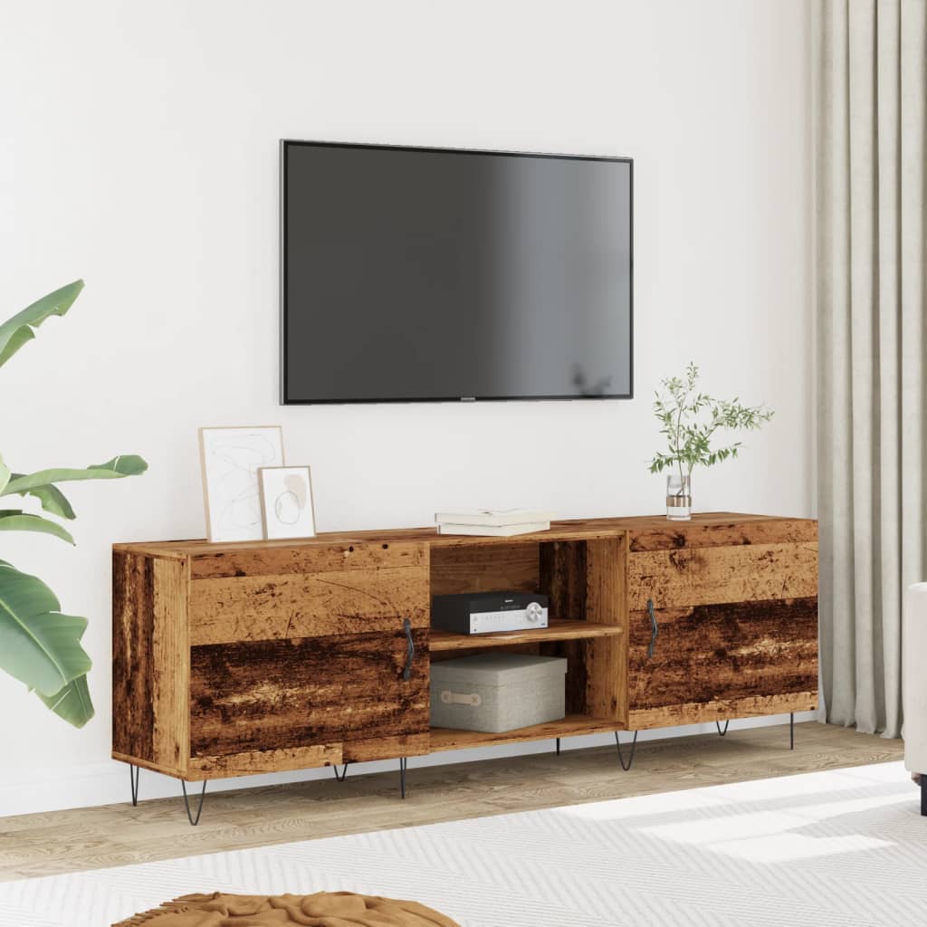 Tv-Bänk Åldrat Trä 150X30X50 Cm Konstruerat Trä