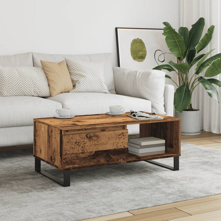 Soffbord Åldrat Trä 90X50X36,5 Cm Konstruerat Trä
