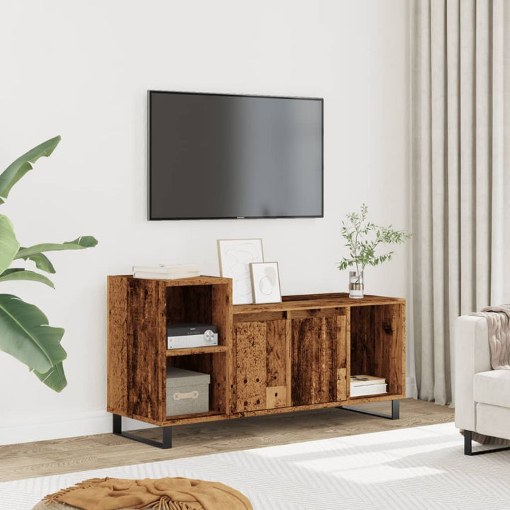 Tv-Skåp Åldrat Trä 100X35X55 Cm Konstruerat Trä