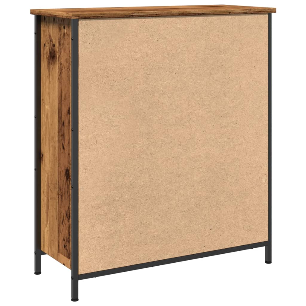 Skänk Åldrat Trä 70X30X80 Cm Konstruerat Trä