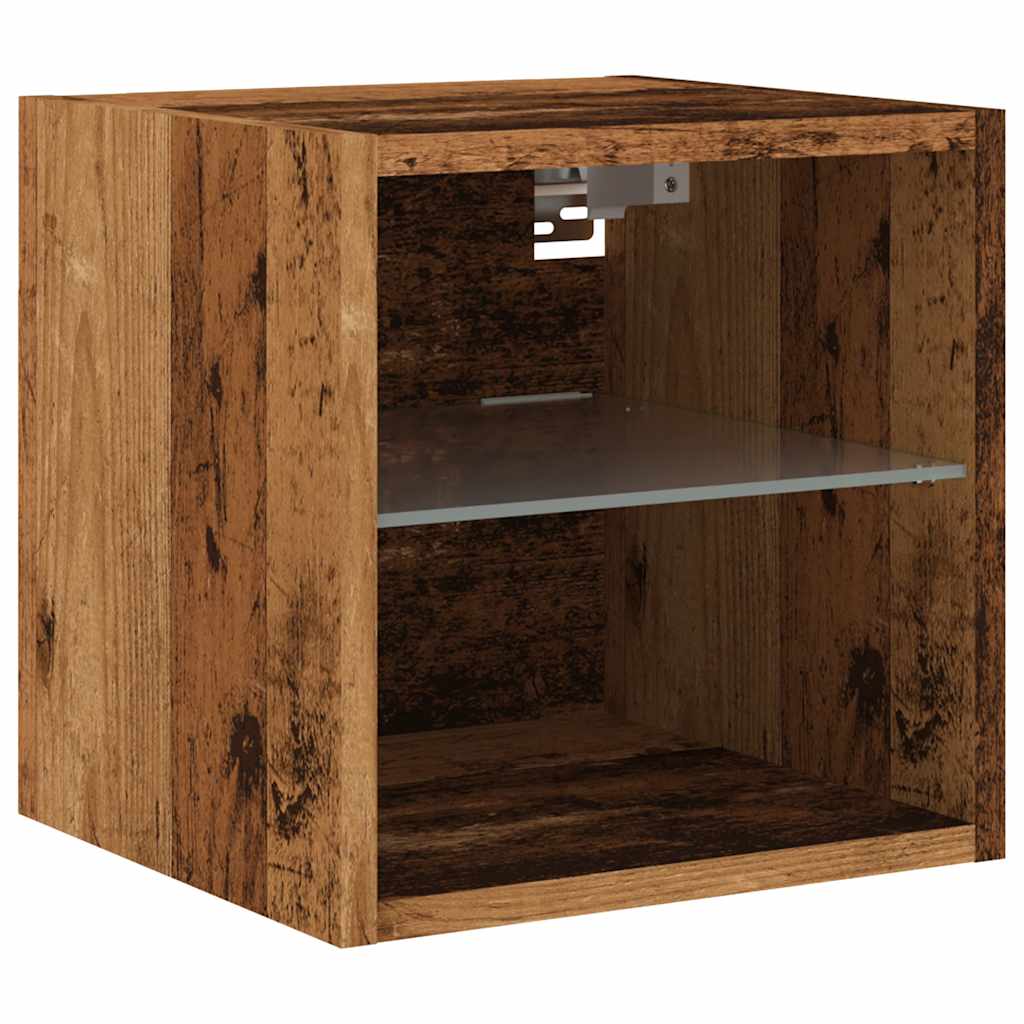 Väggmonterad Tv-Bänk Led 2 St 30X28,5X