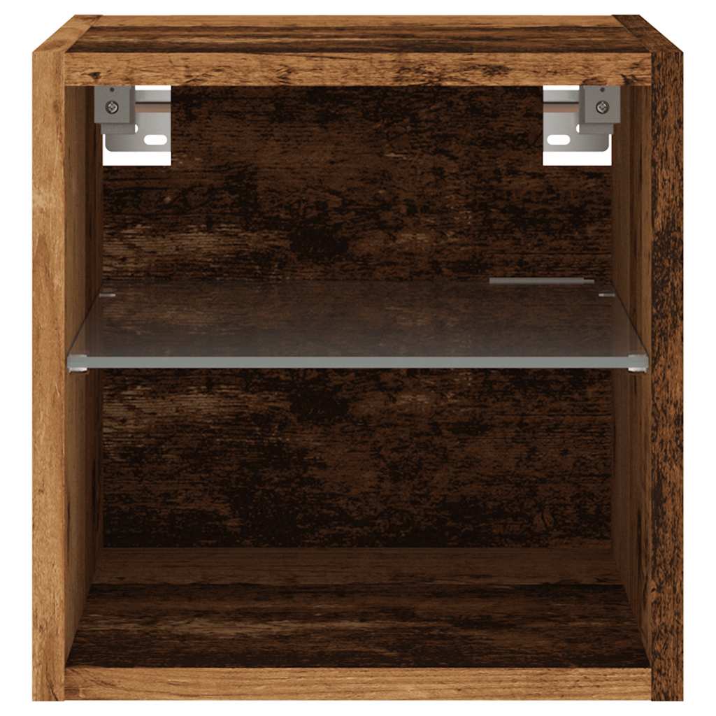 Väggmonterad Tv-Bänk Led 2 St 30X28,5X