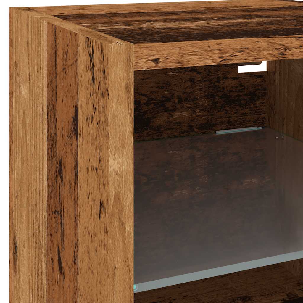 Väggmonterad Tv-Bänk Led 2 St 30X28,5X