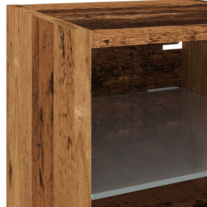 Väggmonterad Tv-Bänk Led 2 St 30X28,5X