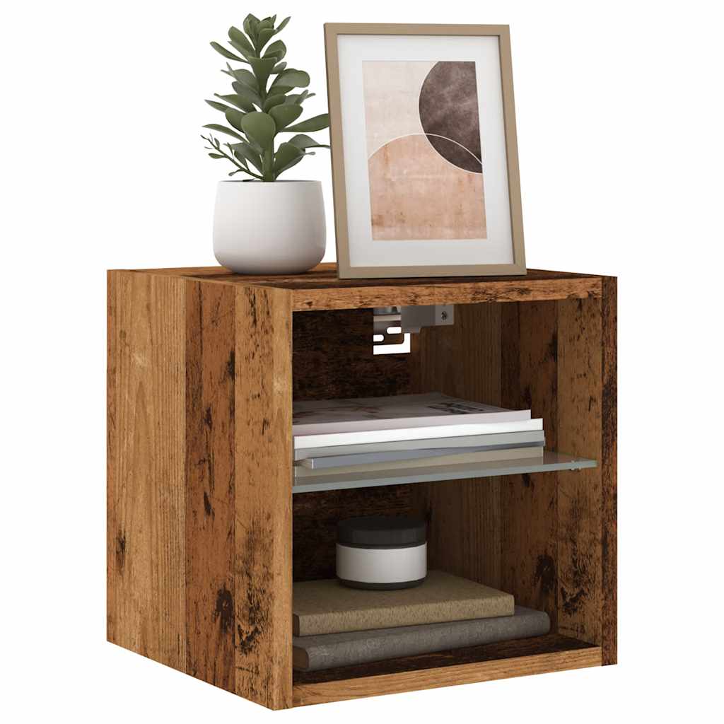 Väggmonterad Tv-Bänk Led 2 St 30X28,5X
