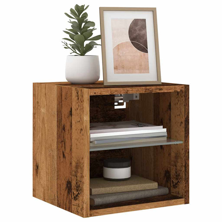 Väggmonterad Tv-Bänk Led 2 St 30X28,5X