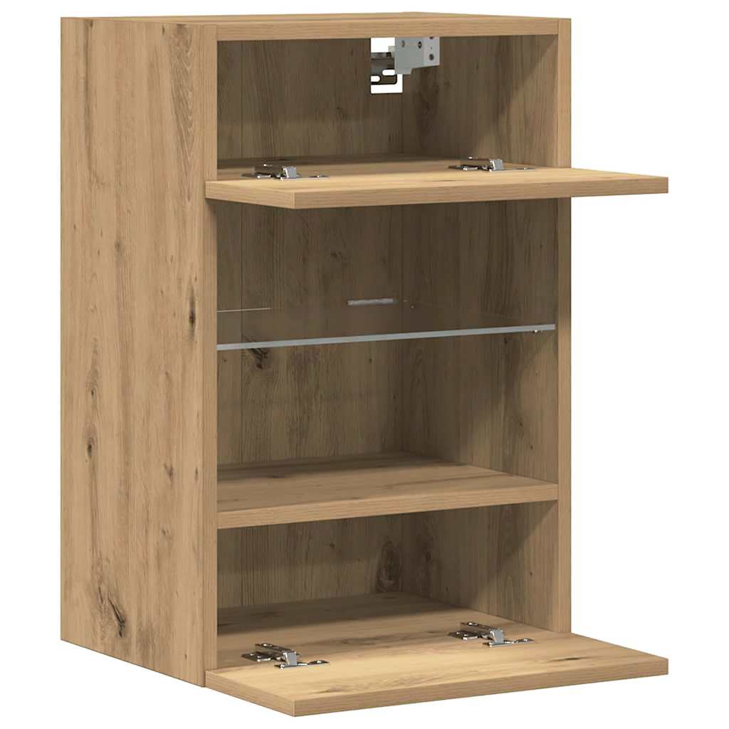 Nástenné Skrinky S Led Osvetlením Pre Tv 2 St 40X30X60,5 Cm
