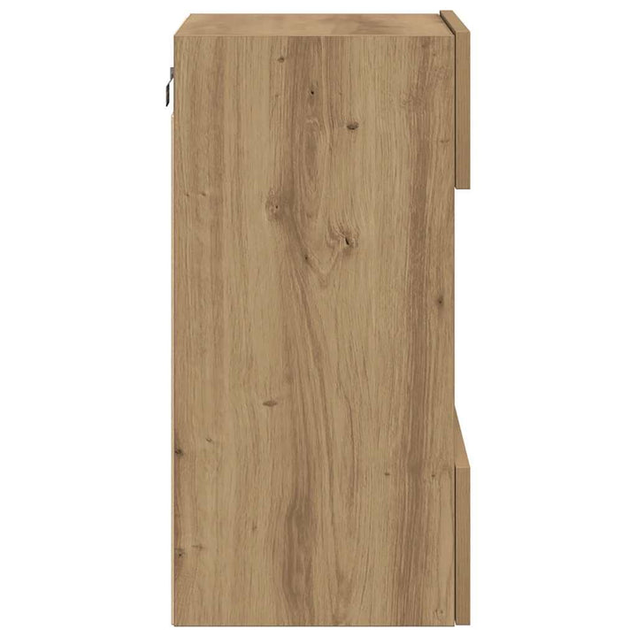 Nástenné Skrinky S Led Osvetlením Pre Tv 2 St 40X30X60,5 Cm