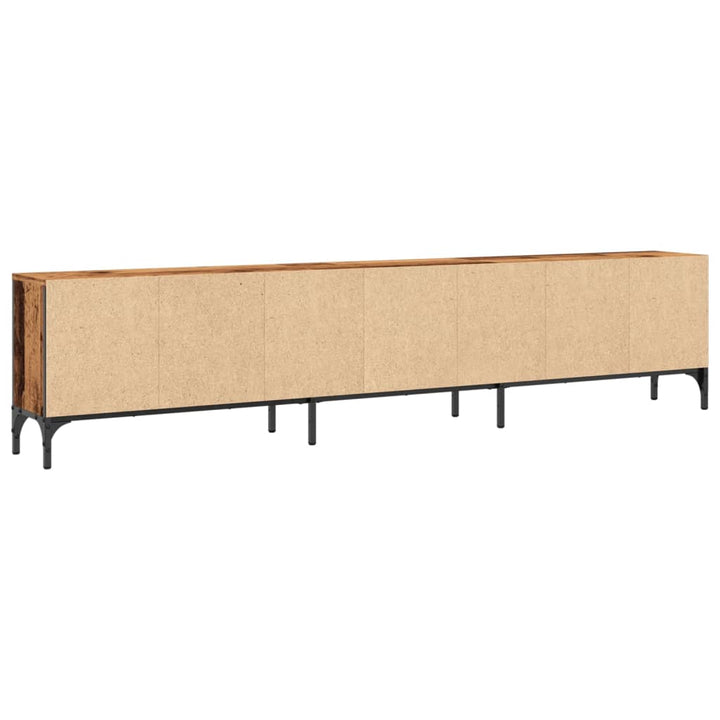 Tv-Bänk Med Låda Åldrat Trä 200X25X44 Cm Konstruerat Trä