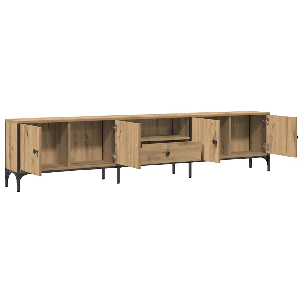 Tv-Bänk Med Låda 200X25X44 Cm Konstruerat Trä