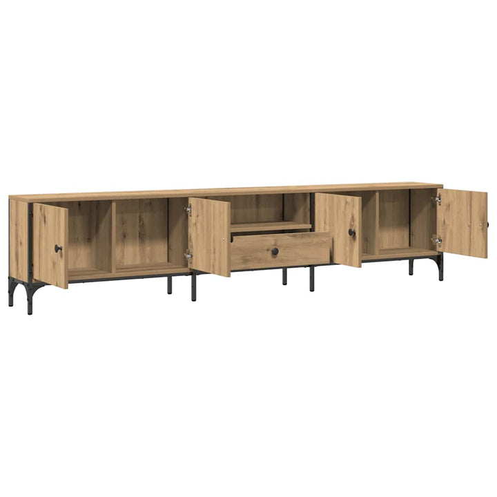 Tv-Bänk Med Låda 200X25X44 Cm Konstruerat Trä