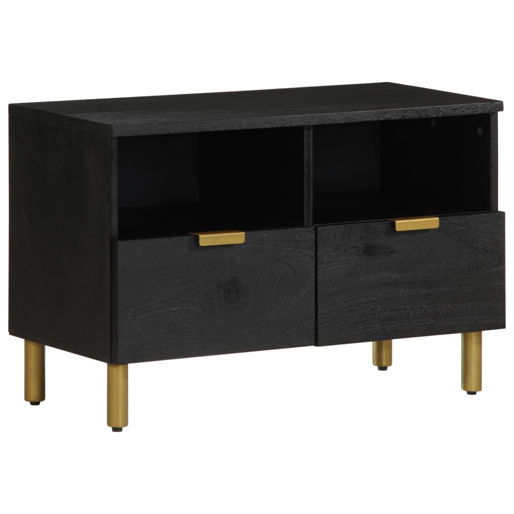 Tv-Bänk Svart 70X33X46 Cm Konstruerat Trä