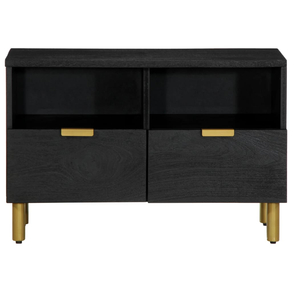 Tv-Bänk Svart 70X33X46 Cm Konstruerat Trä