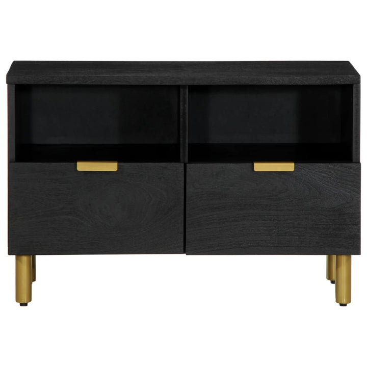 Tv-Bänk Svart 70X33X46 Cm Konstruerat Trä
