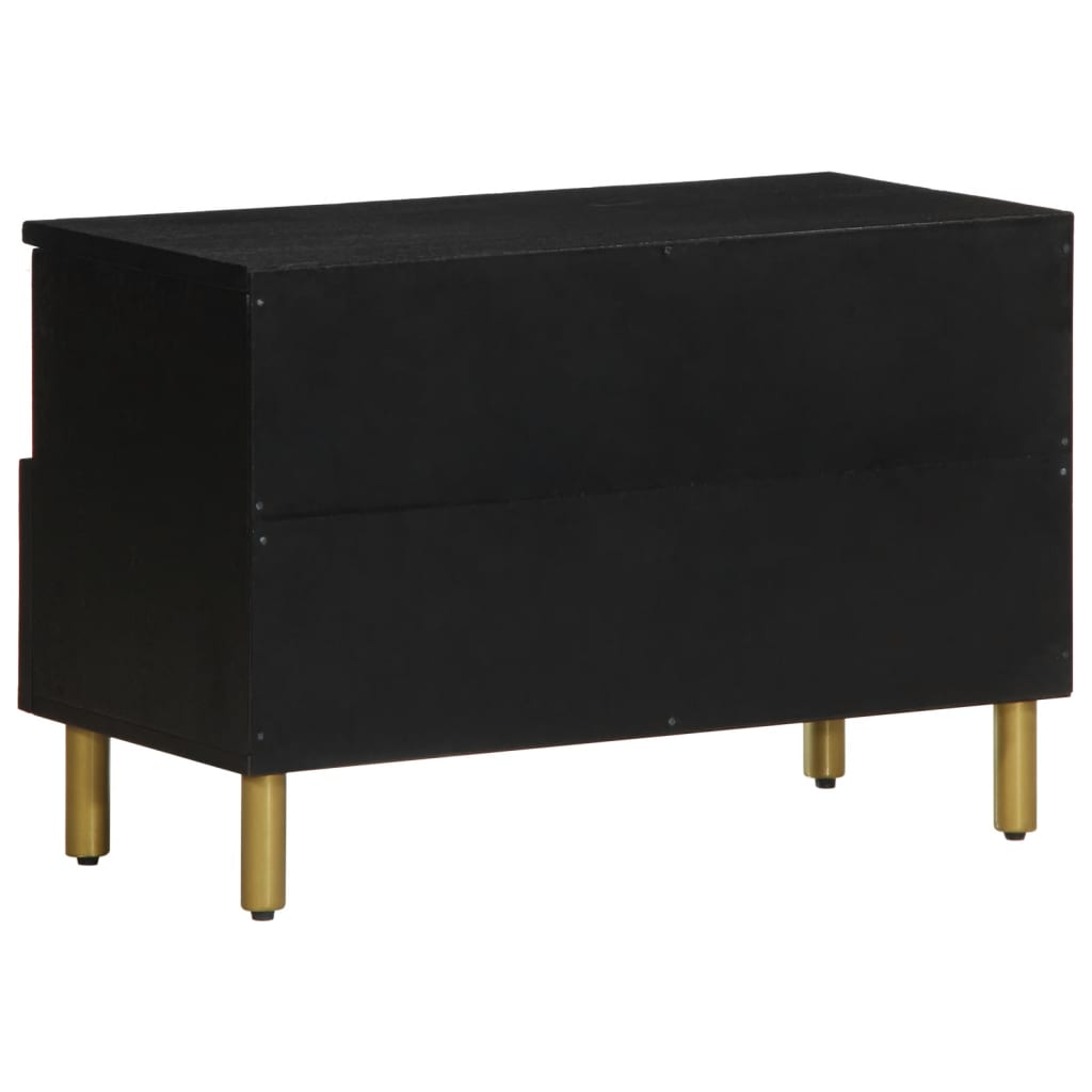 Tv-Bänk Svart 70X33X46 Cm Konstruerat Trä