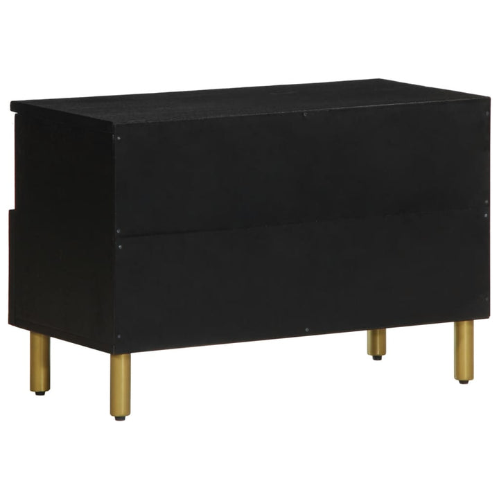 Tv-Bänk Svart 70X33X46 Cm Konstruerat Trä
