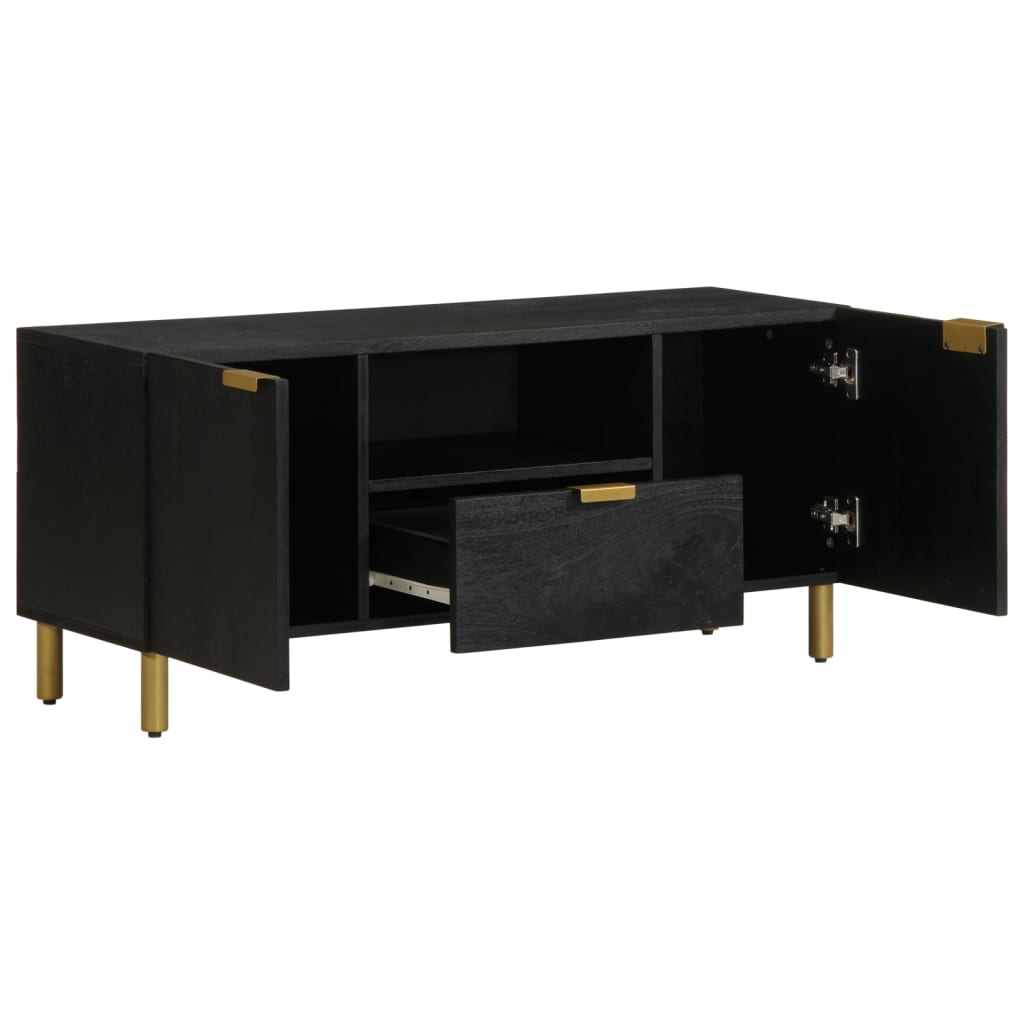 Tv-Bänk Svart 105X33X46 Cm Konstruerat Trä