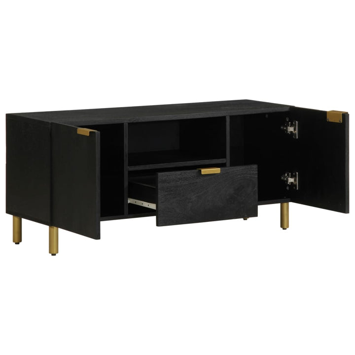 Tv-Bänk Svart 105X33X46 Cm Konstruerat Trä