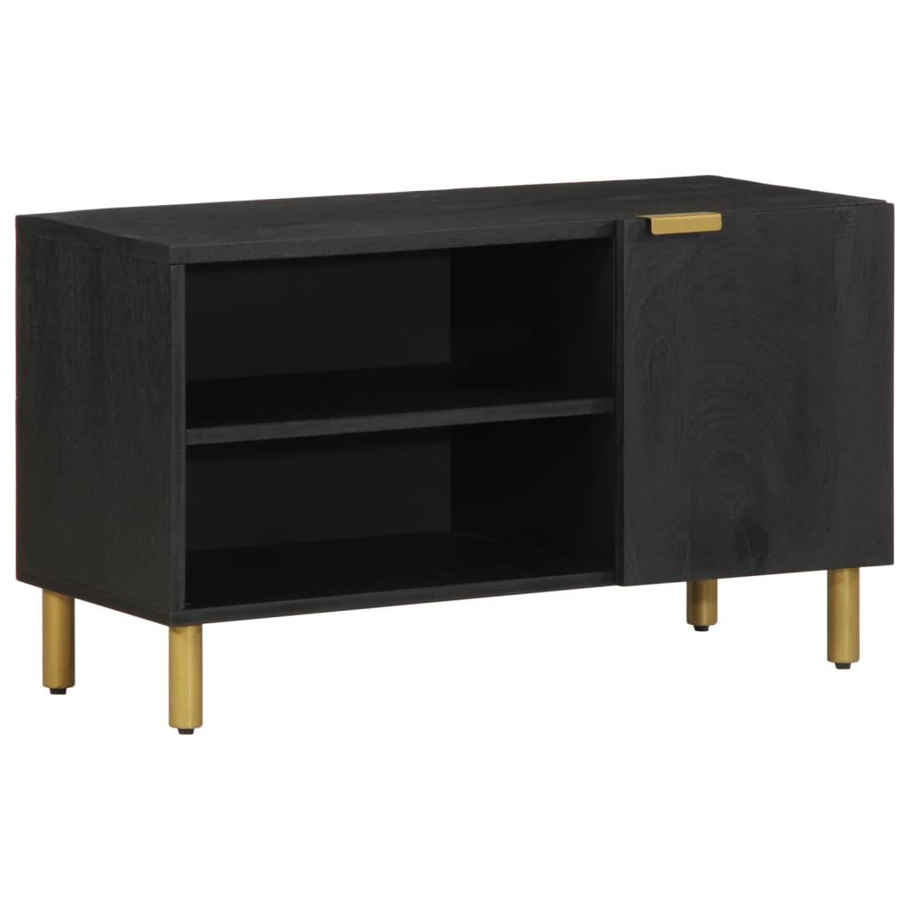 Tv-Bänk Svart 80X33X46 Cm Konstruerat Trä