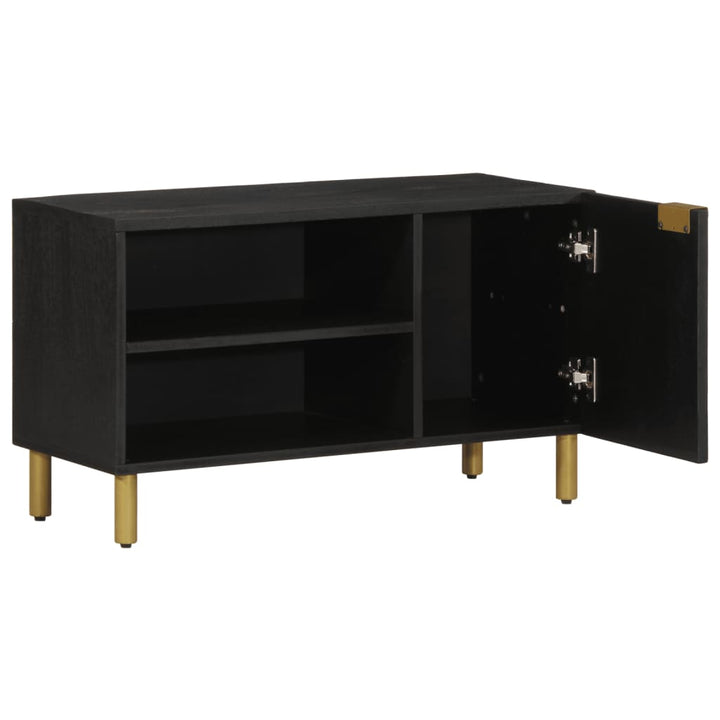 Tv-Bänk Svart 80X33X46 Cm Konstruerat Trä