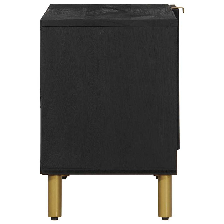 Tv-Bänk Svart 80X33X46 Cm Konstruerat Trä