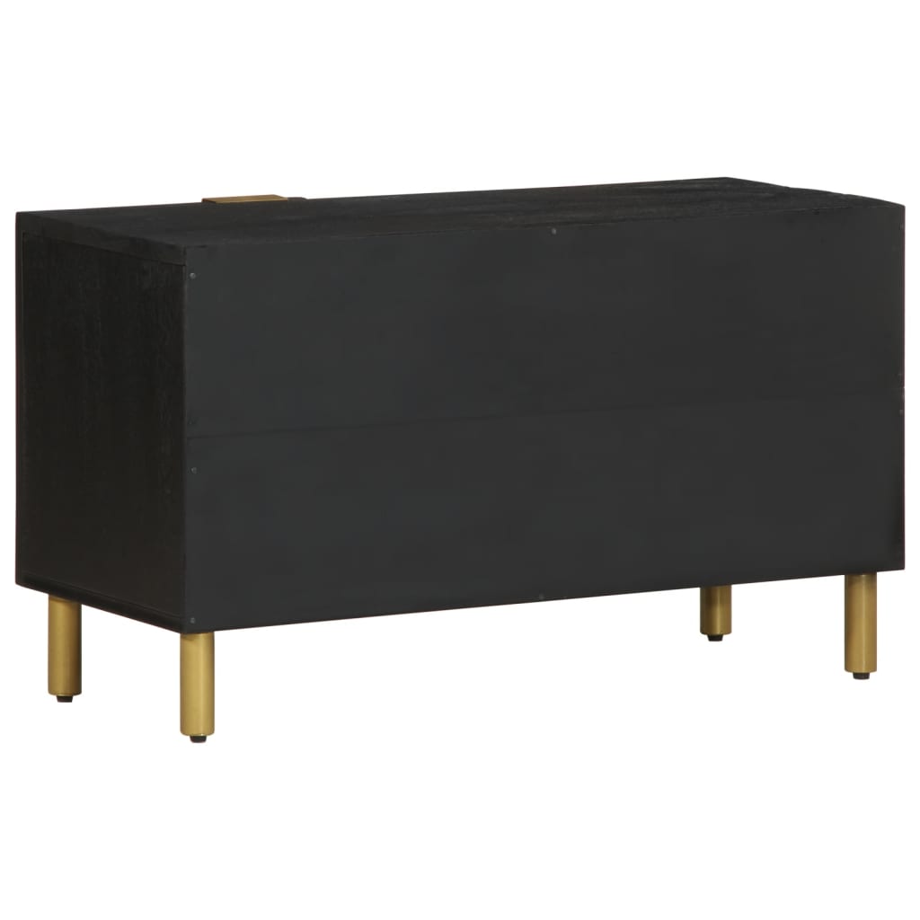 Tv-Bänk Svart 80X33X46 Cm Konstruerat Trä