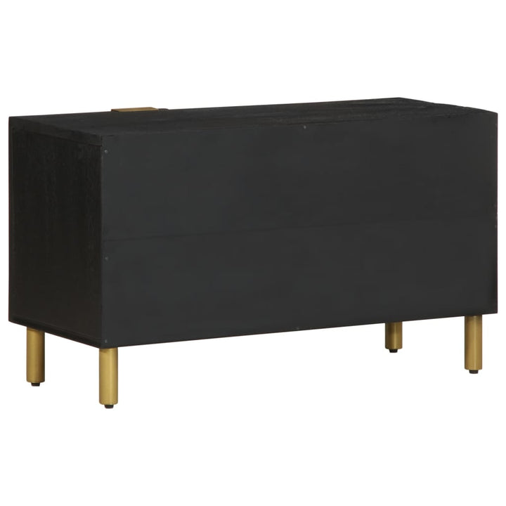 Tv-Bänk Svart 80X33X46 Cm Konstruerat Trä
