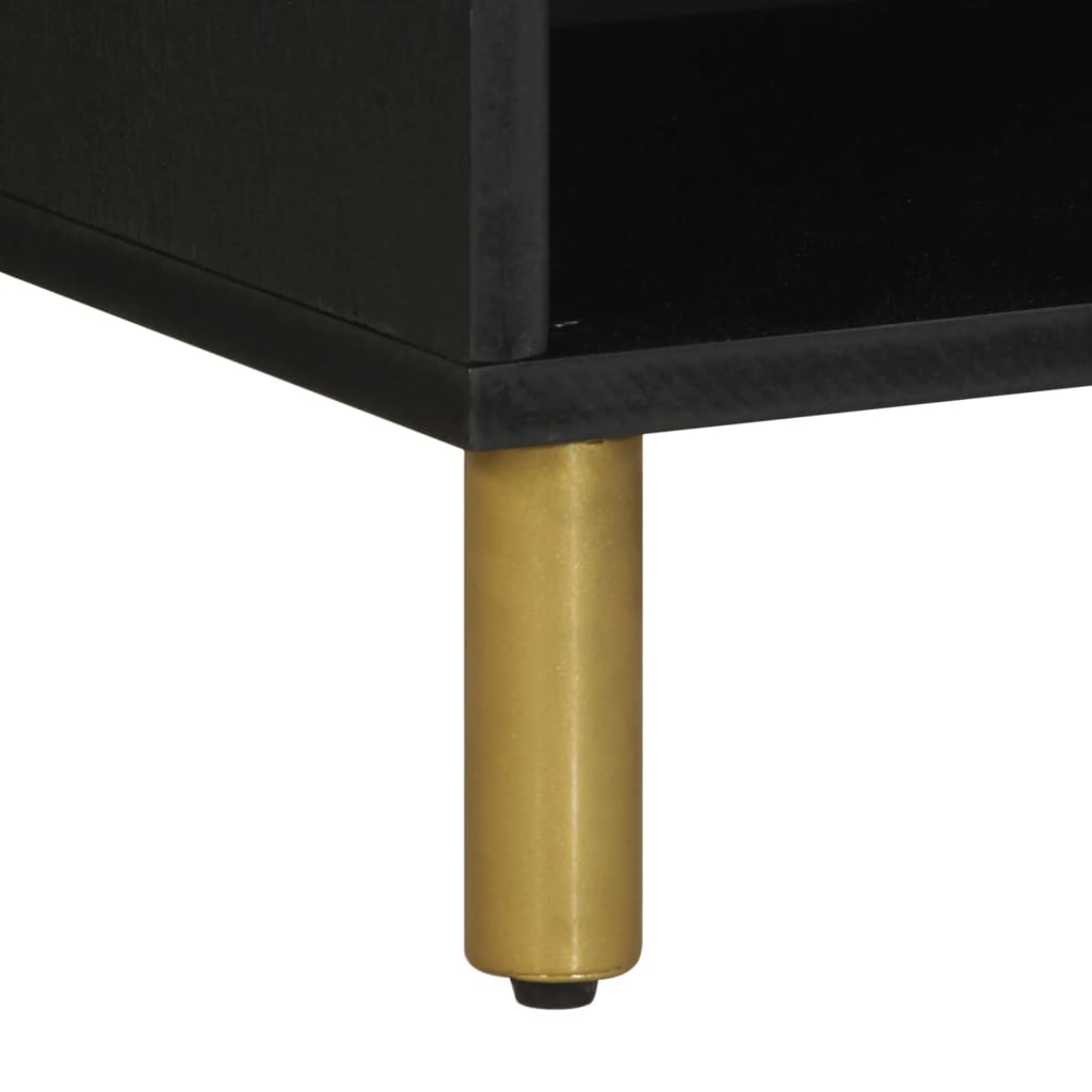 Tv-Bänk Svart 80X33X46 Cm Konstruerat Trä