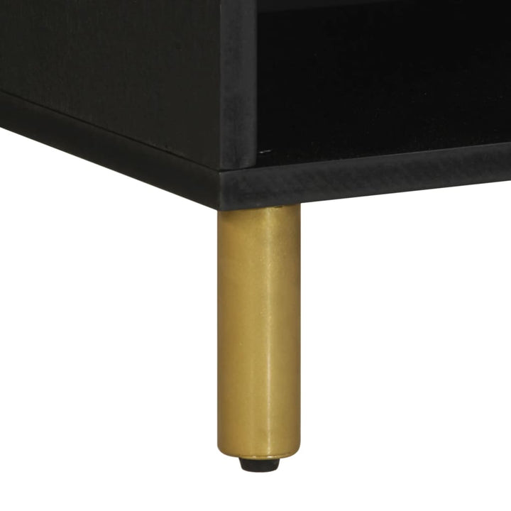 Tv-Bänk Svart 80X33X46 Cm Konstruerat Trä