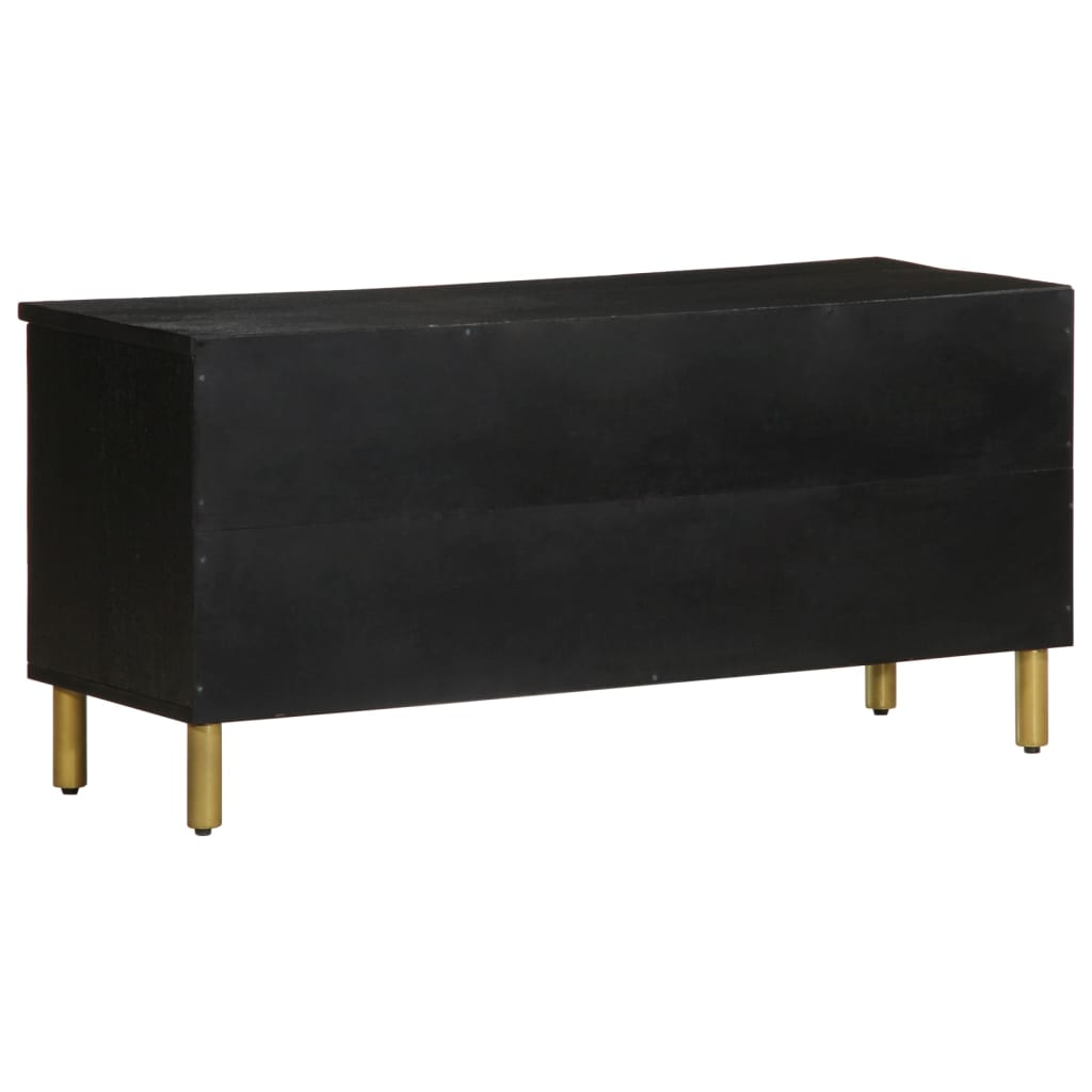 Tv-Bänk Svart 100X33X46 Cm Konstruerat Trä
