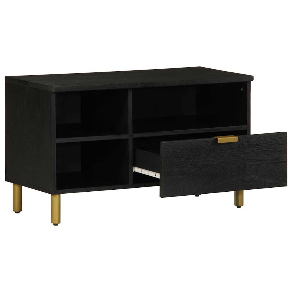 Tv-Bänk Svart 80X33X46 Cm Konstruerat Trä