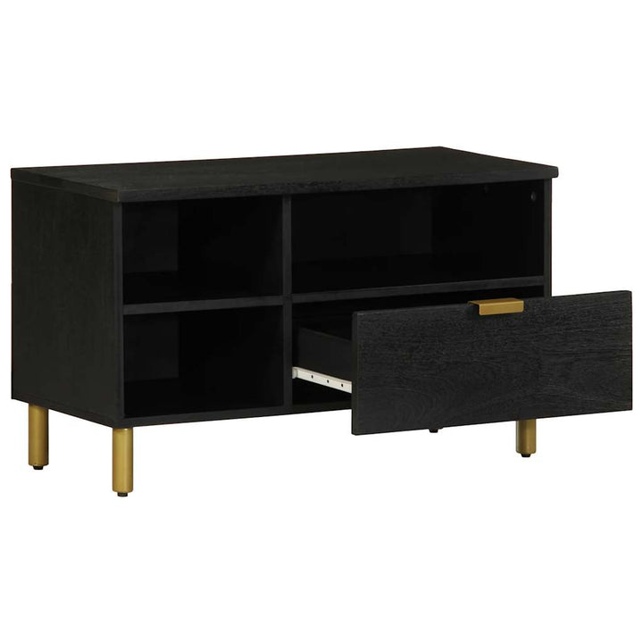 Tv-Bänk Svart 80X33X46 Cm Konstruerat Trä