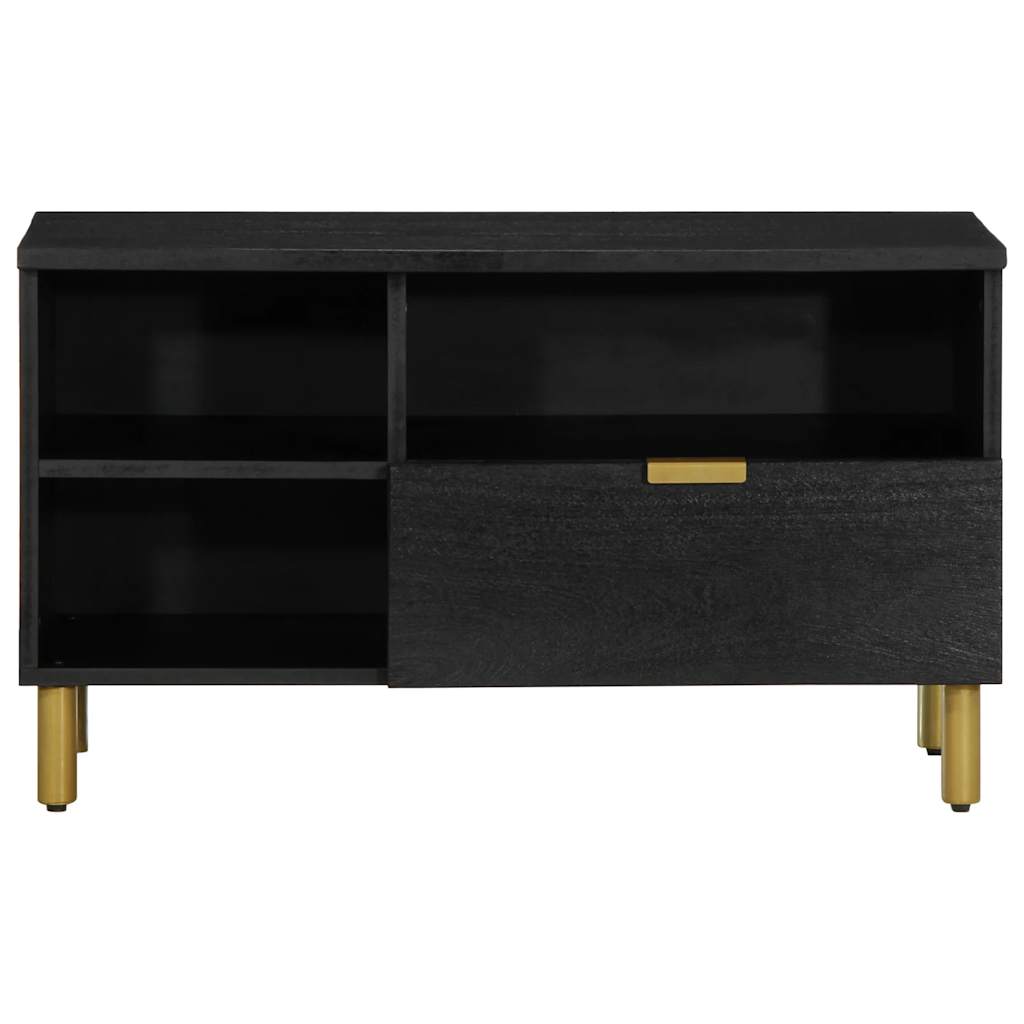 Tv-Bänk Svart 80X33X46 Cm Konstruerat Trä