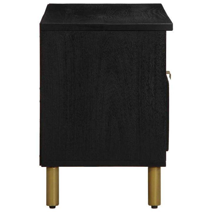 Tv-Bänk Svart 80X33X46 Cm Konstruerat Trä