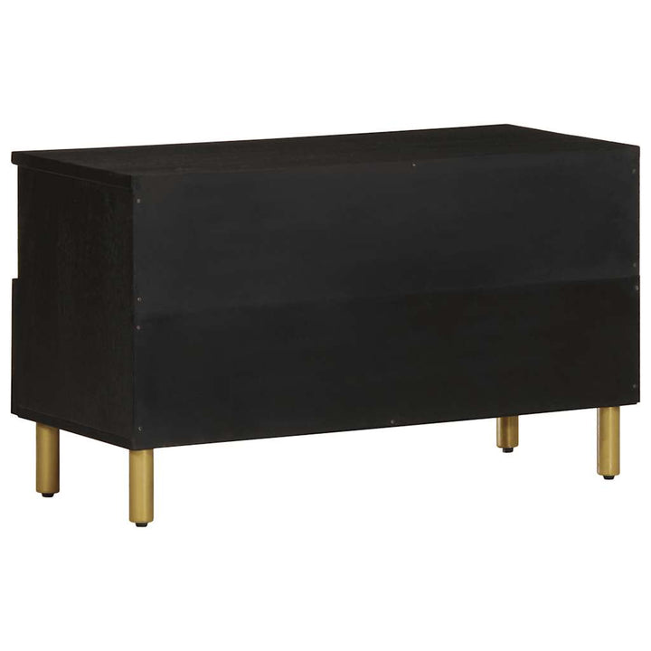 Tv-Bänk Svart 80X33X46 Cm Konstruerat Trä
