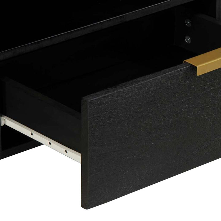 Tv-Bänk Svart 80X33X46 Cm Konstruerat Trä