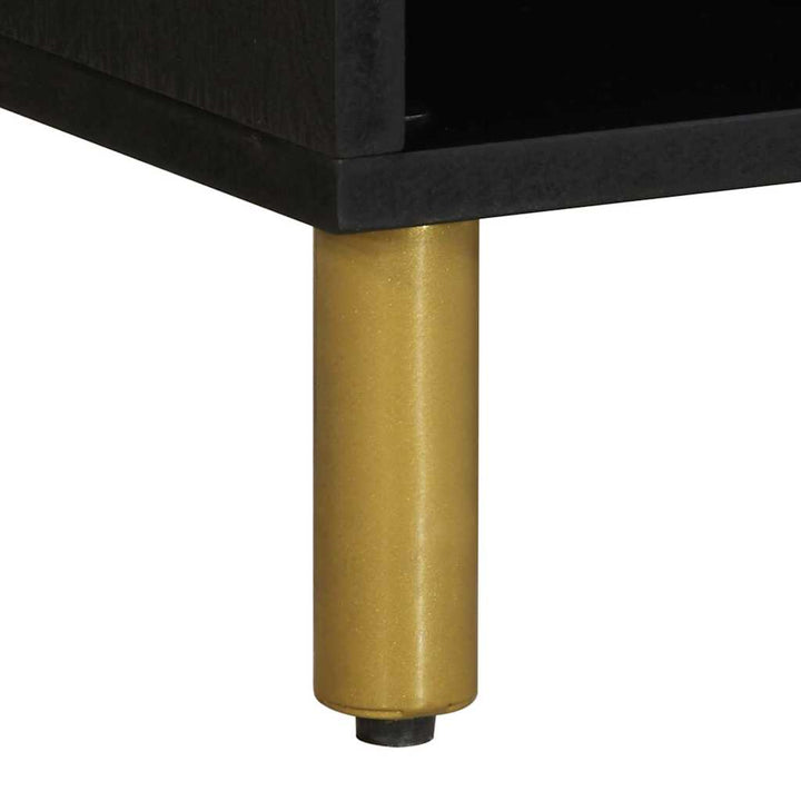 Tv-Bänk Svart 80X33X46 Cm Konstruerat Trä