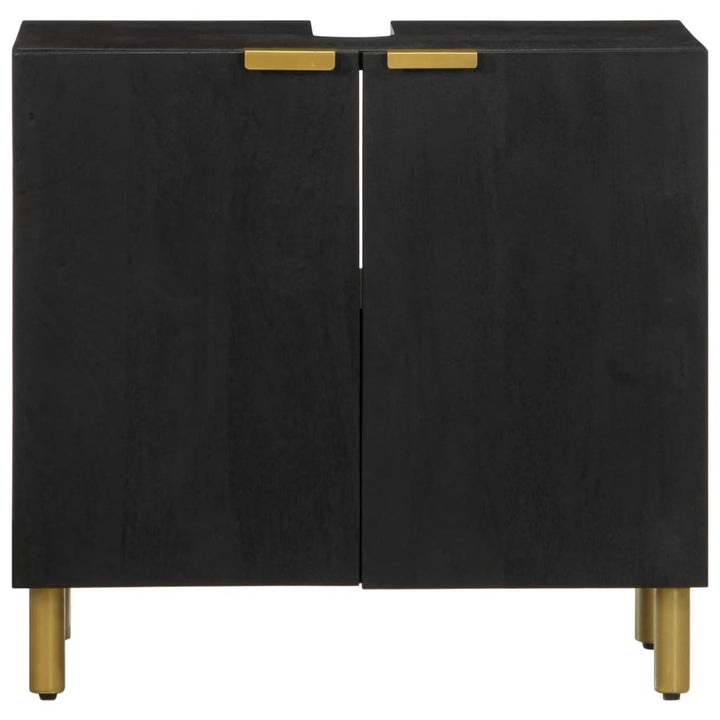 Tvättställsskåp Svart 62X33X58 Cm Konstruerat Trä