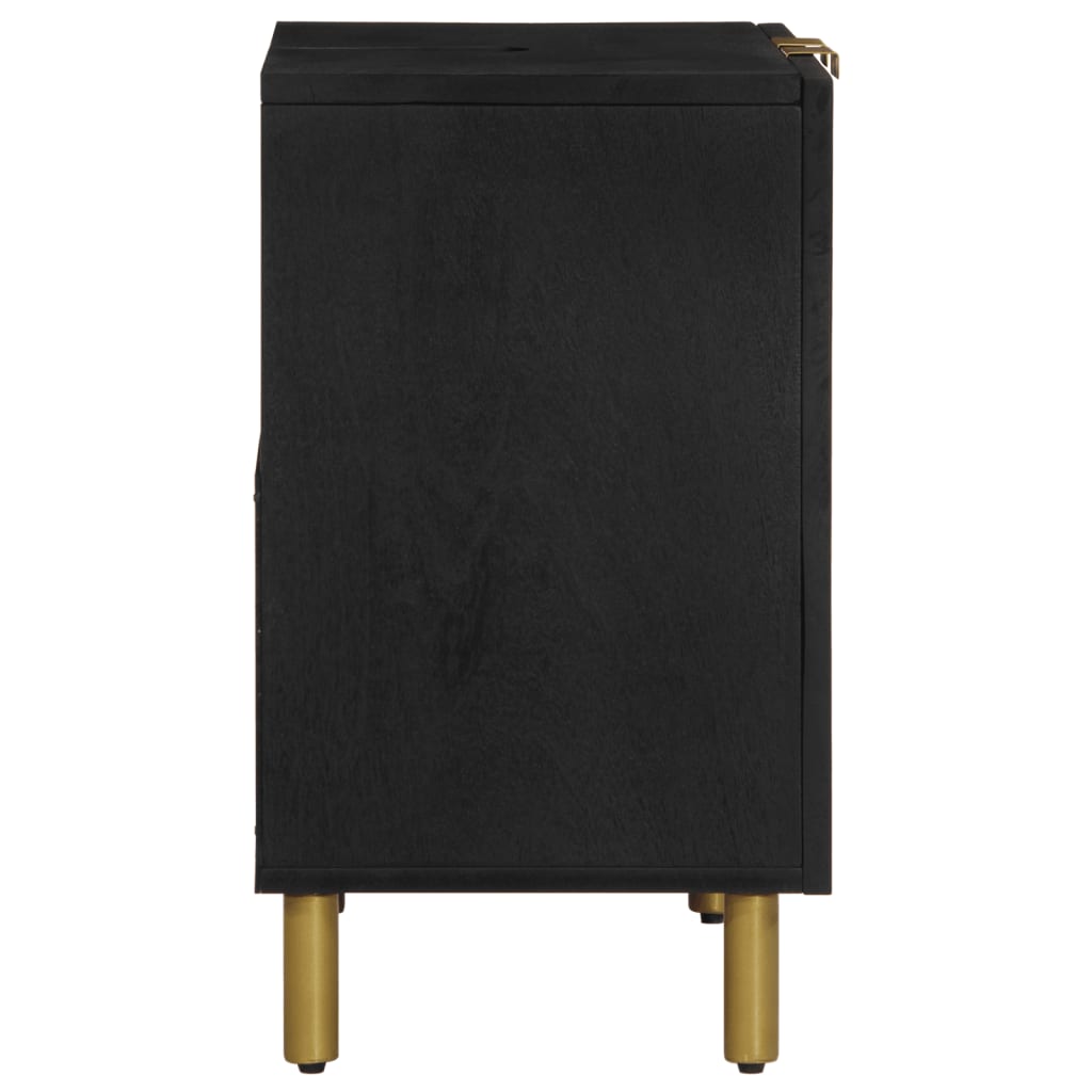 Tvättställsskåp Svart 62X33X58 Cm Konstruerat Trä