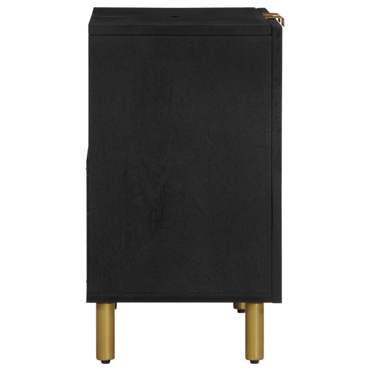 Tvättställsskåp Svart 62X33X58 Cm Konstruerat Trä