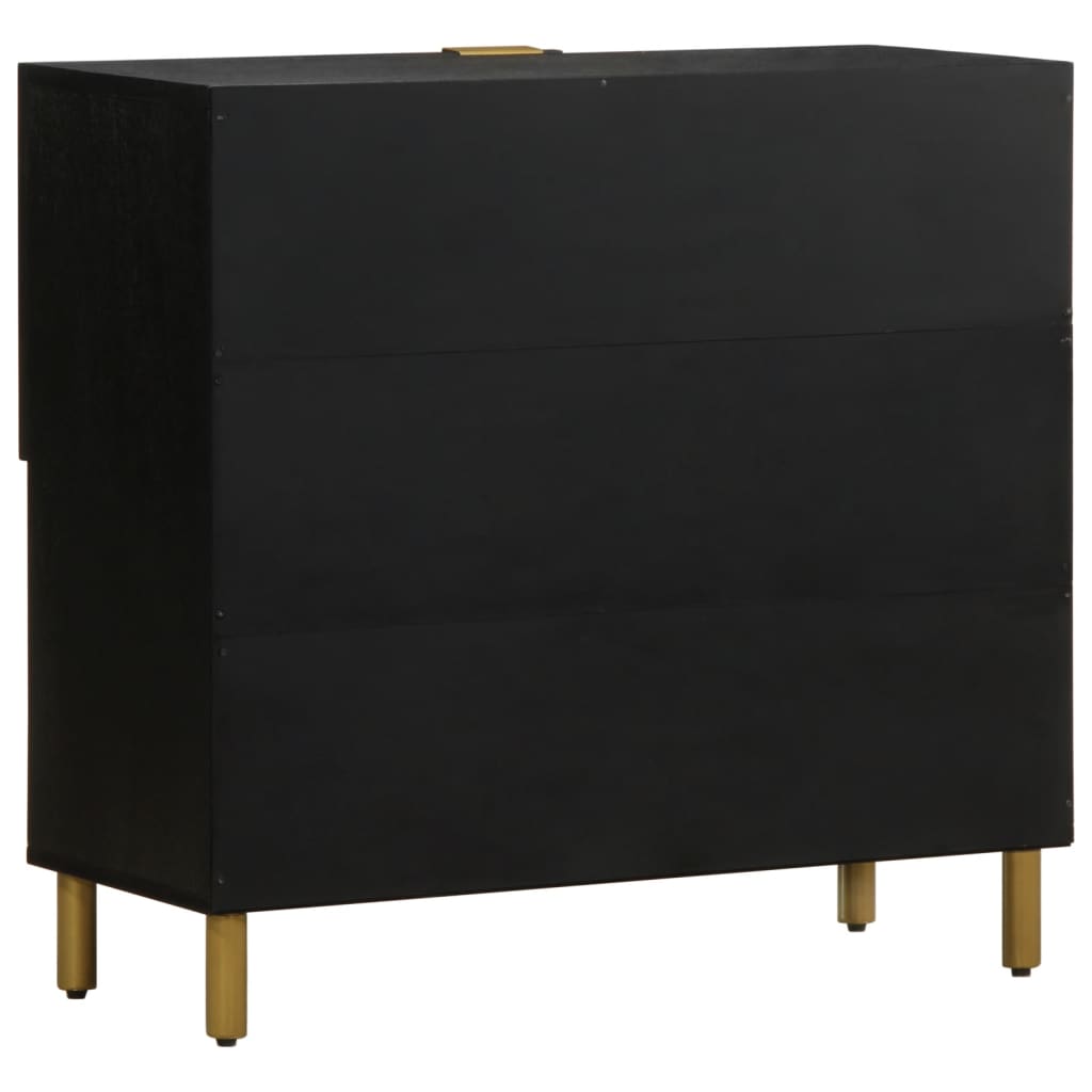 Skänk Svart 80X33X75 Cm Konstruerat Trä