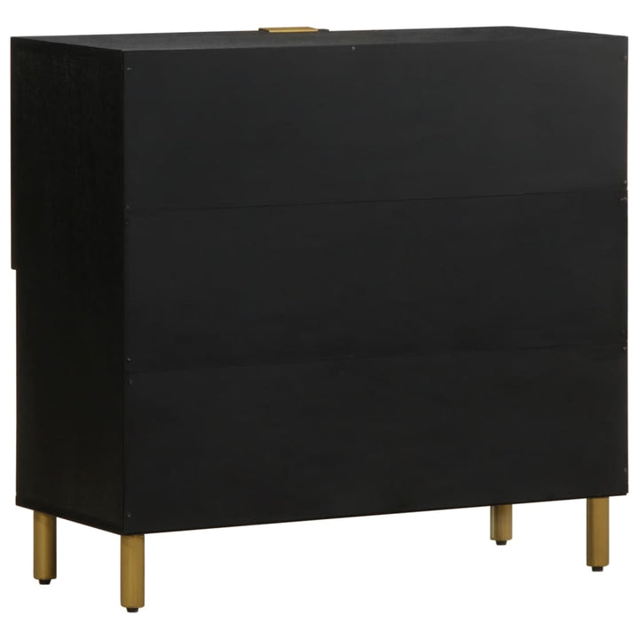 Skänk Svart 80X33X75 Cm Konstruerat Trä