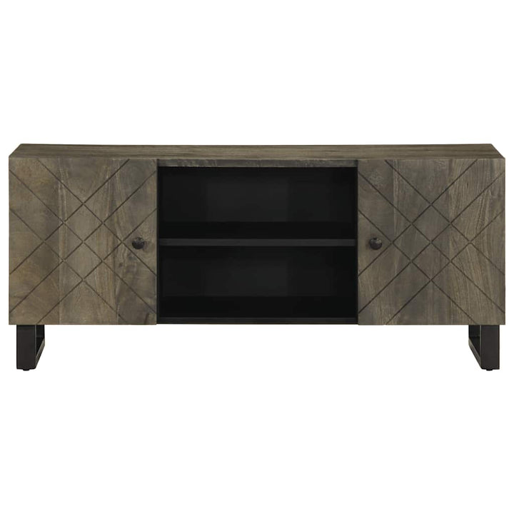 Tv-Bänk Svart 105X33X46 Cm Massivt Mangoträ